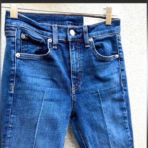 Rag & Bone The Skinny High Rise women’s Cotton Blue Jeans waist 24”